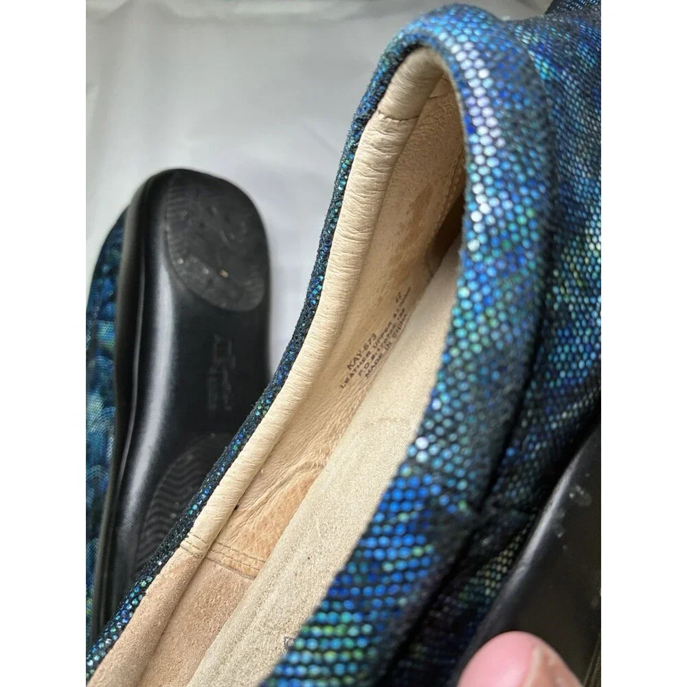 Alegria Kay 673 Womens Size 42/11.5 Slip On Snakeskin Shimmer Leather Clogs